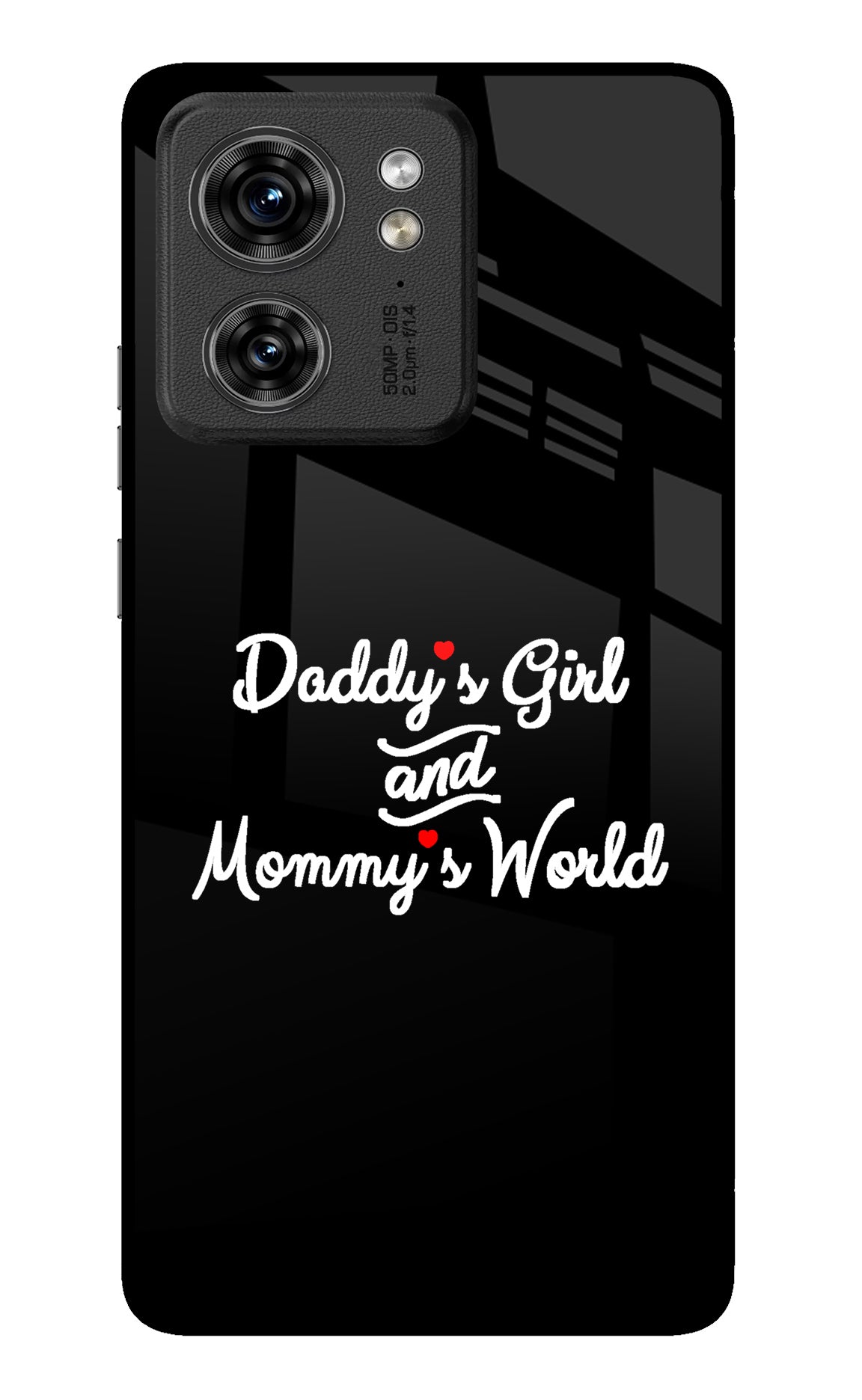 Daddy's Girl and Mommy's World Moto Edge 40 Glass Case