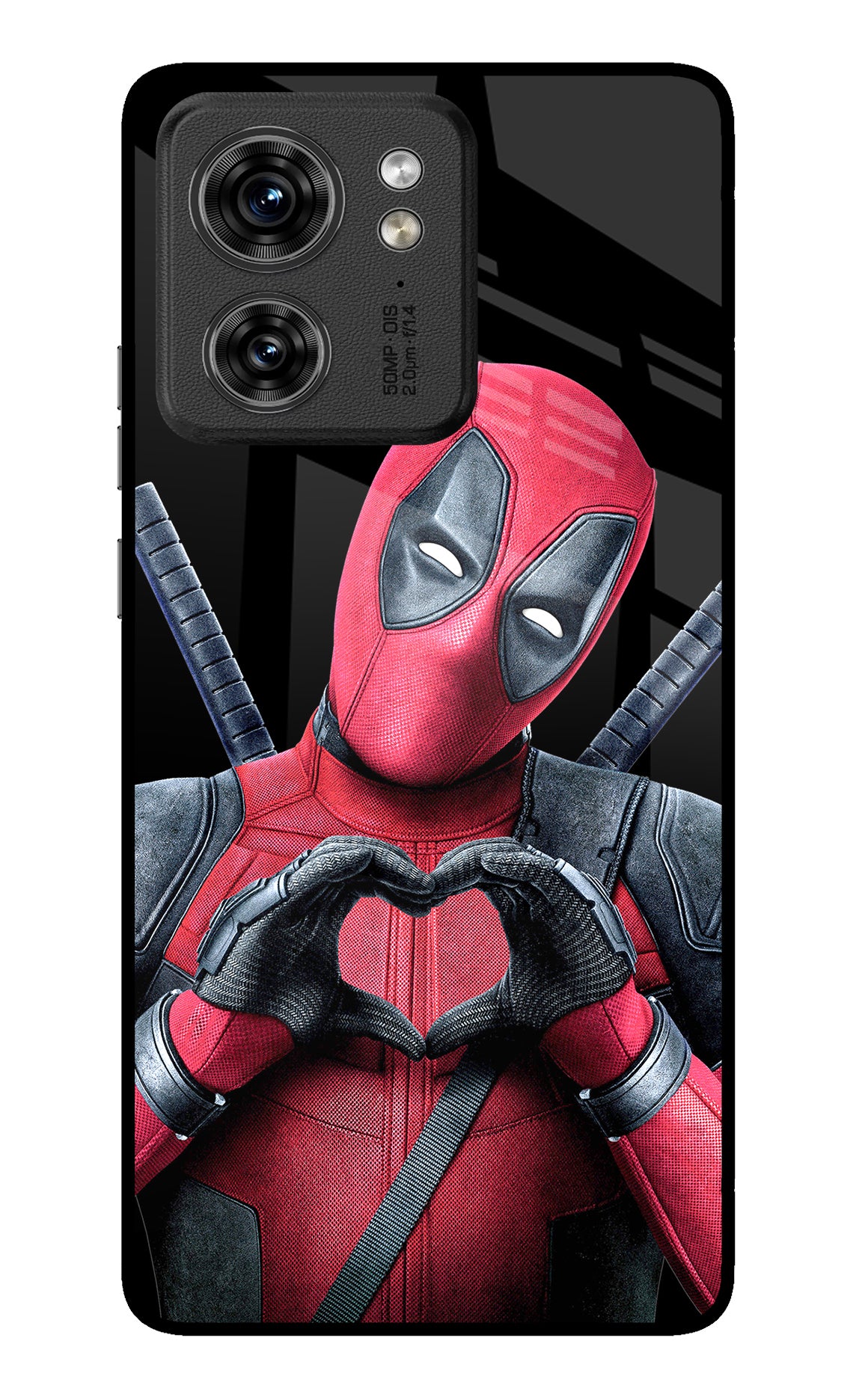 Deadpool Moto Edge 40 Glass Case