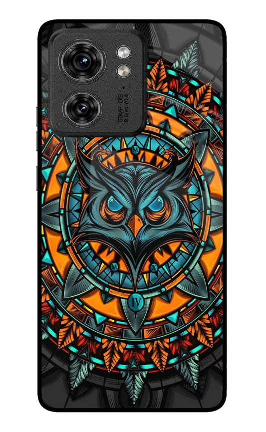 Angry Owl Art Moto Edge 40 Glass Case