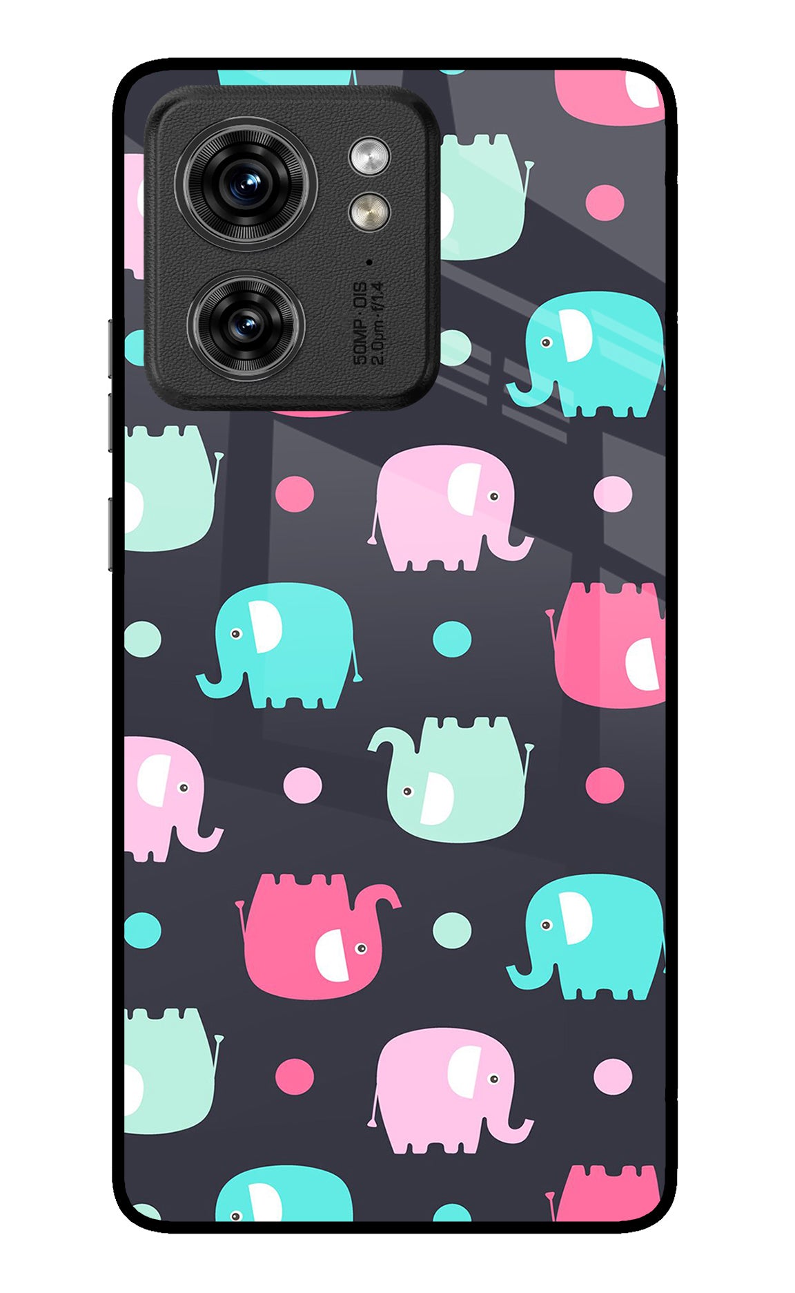 Elephants Moto Edge 40 Glass Case