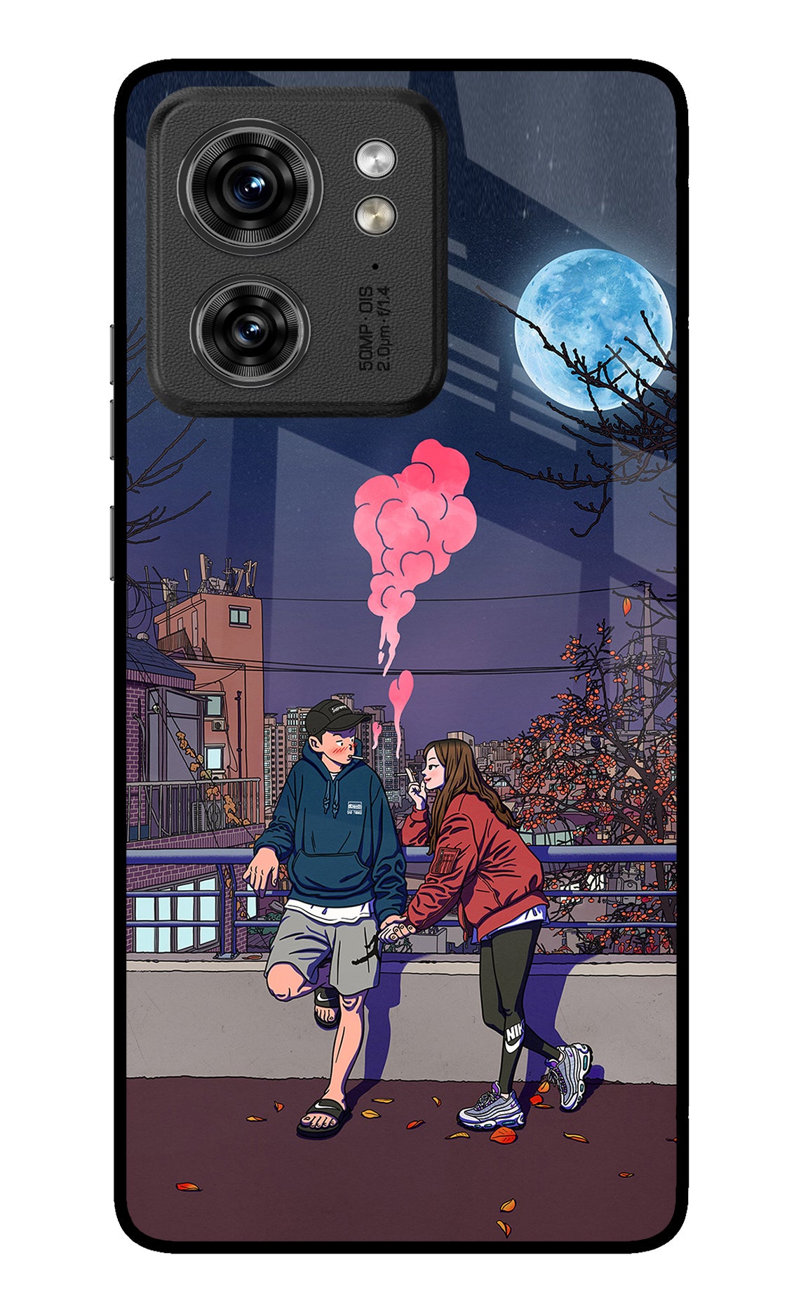 Chilling Couple Moto Edge 40 Back Cover