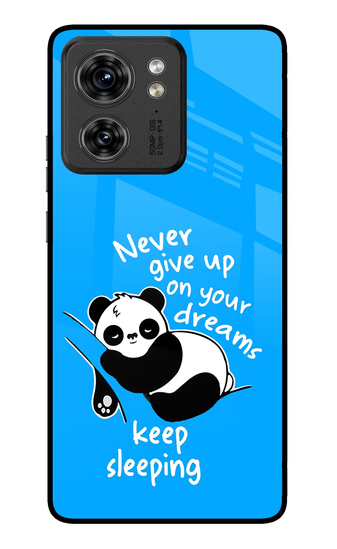 Keep Sleeping Moto Edge 40 Glass Case Back Cover by Casekaro