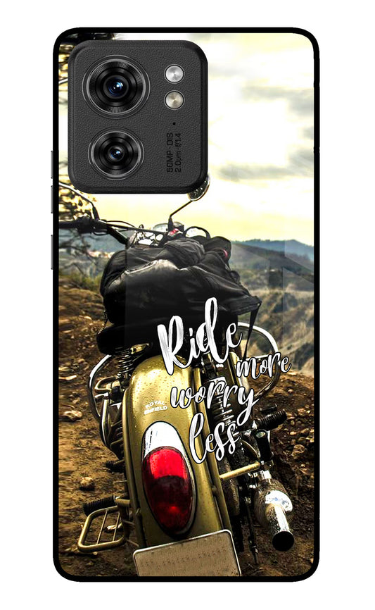 Ride More Worry Less Moto Edge 40 Glass Case