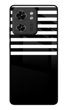 Black and White Print Moto Edge 40 Glass Case