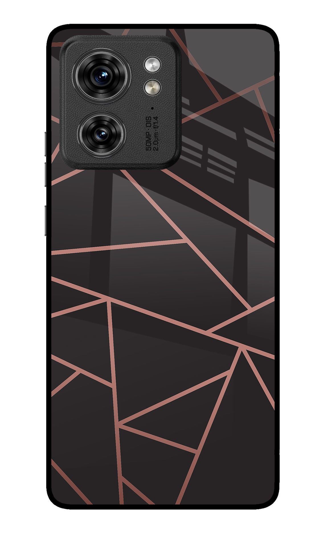 Geometric Pattern Moto Edge 40 Glass Case