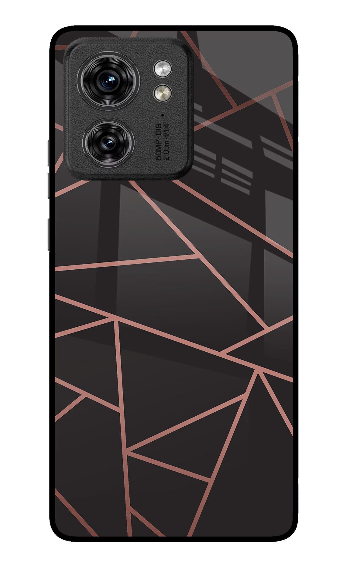 Geometric Pattern Moto Edge 40 Glass Case Back Cover by Casekaro