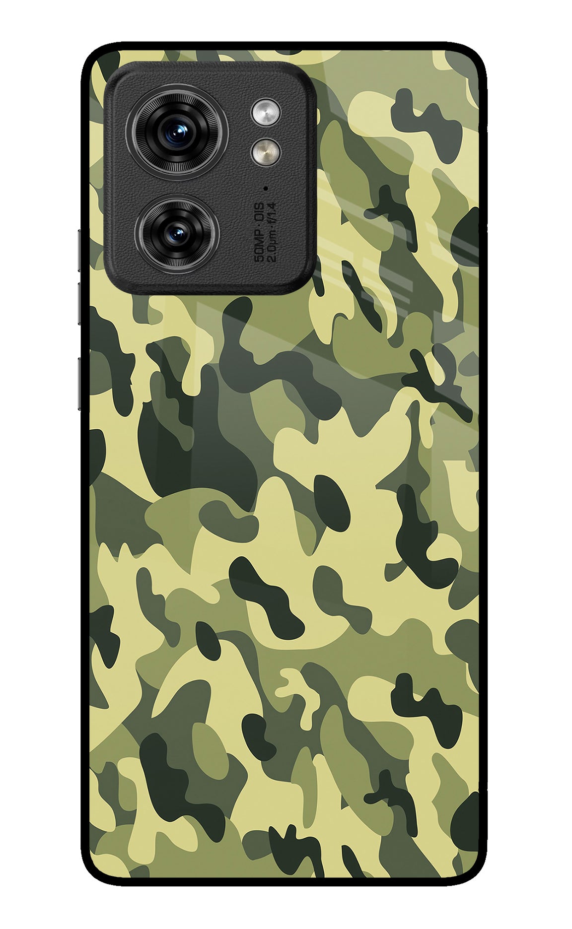 Camouflage Moto Edge 40 Glass Case