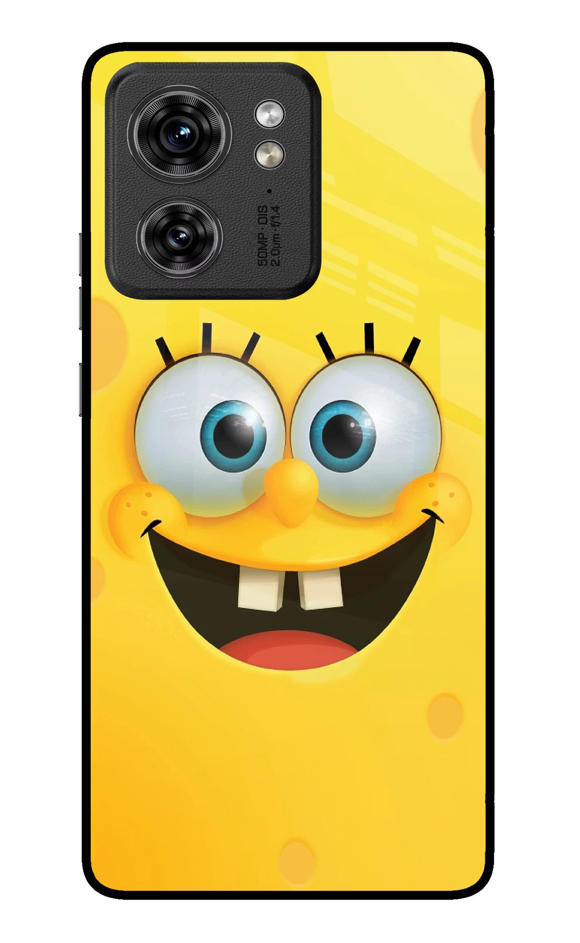 Sponge 1 Moto Edge 40 Glass Case Back Cover by Casekaro
