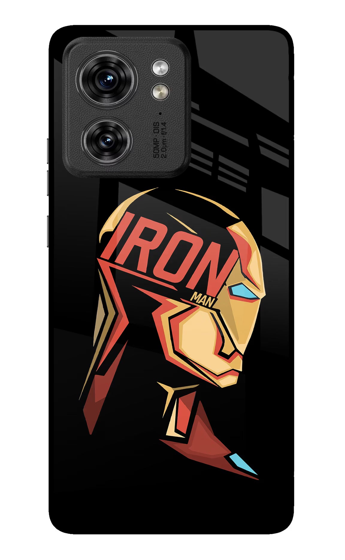 IronMan Moto Edge 40 Glass Case Back Cover by Casekaro