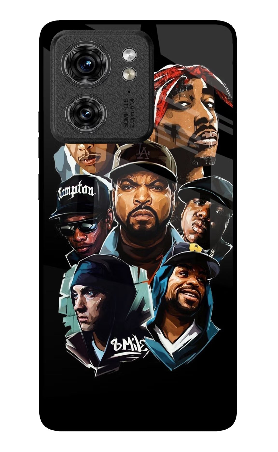 Rappers Moto Edge 40 Glass Case Back Cover by Casekaro