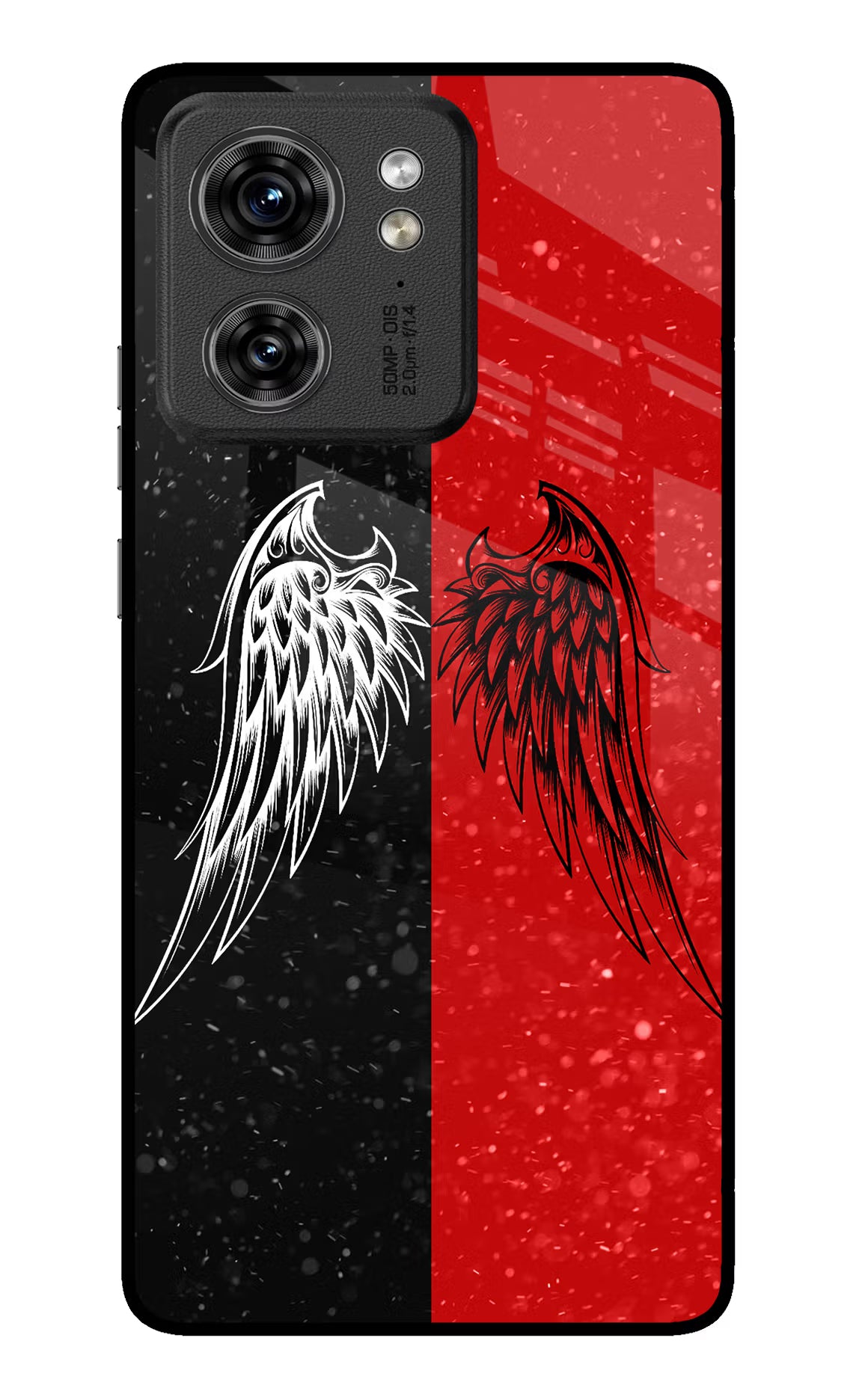 Wings Moto Edge 40 Glass Case Back Cover by Casekaro