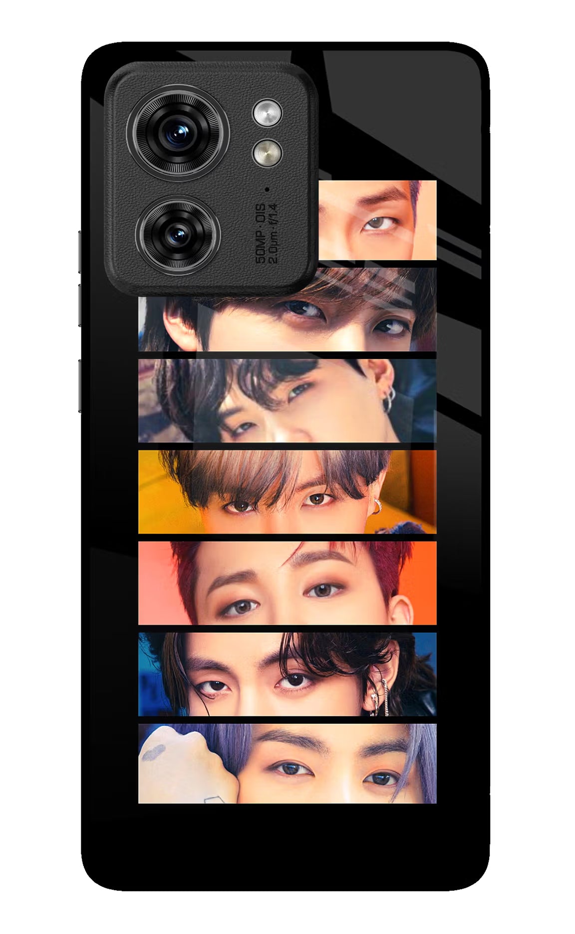BTS Eyes Moto Edge 40 Glass Case Back Cover by Casekaro