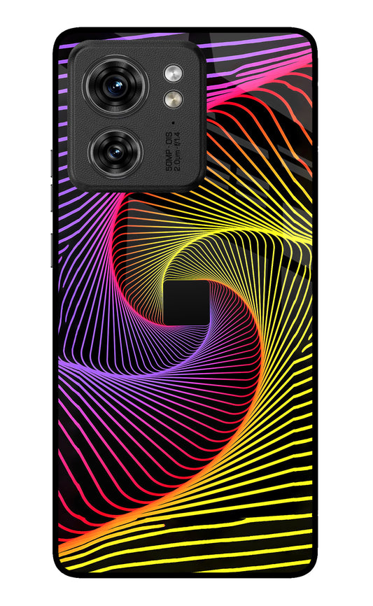 Colorful Strings Moto Edge 40 Glass Case