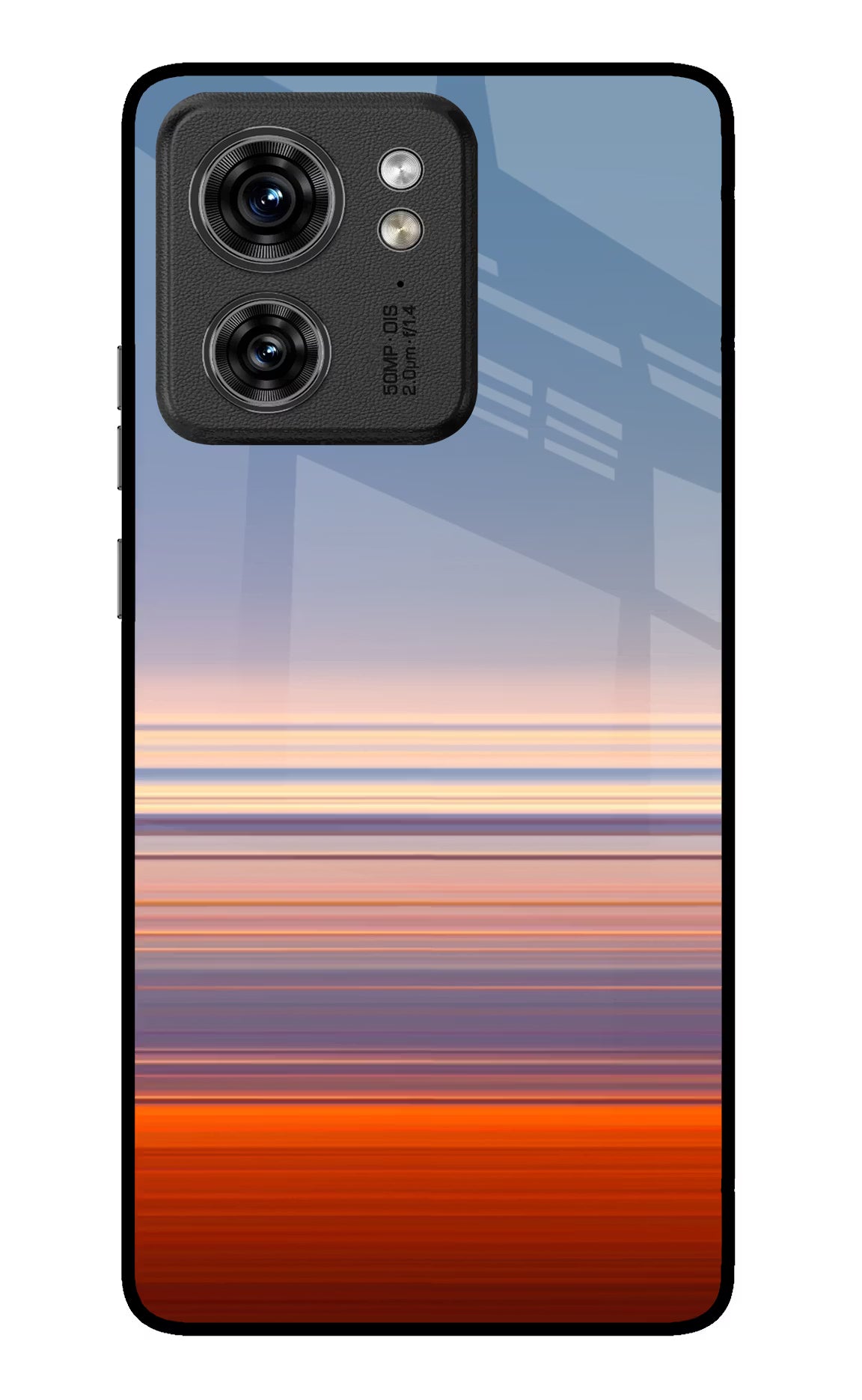 Morning Colors Moto Edge 40 Glass Case Back Cover by Casekaro