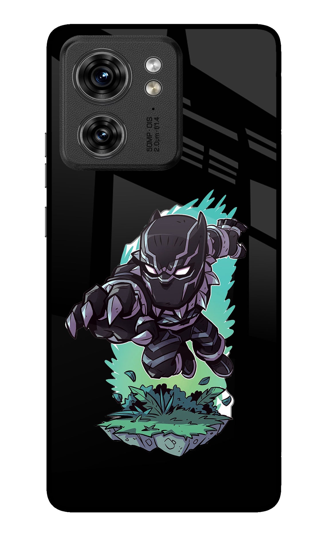 Black Panther Moto Edge 40 Glass Case