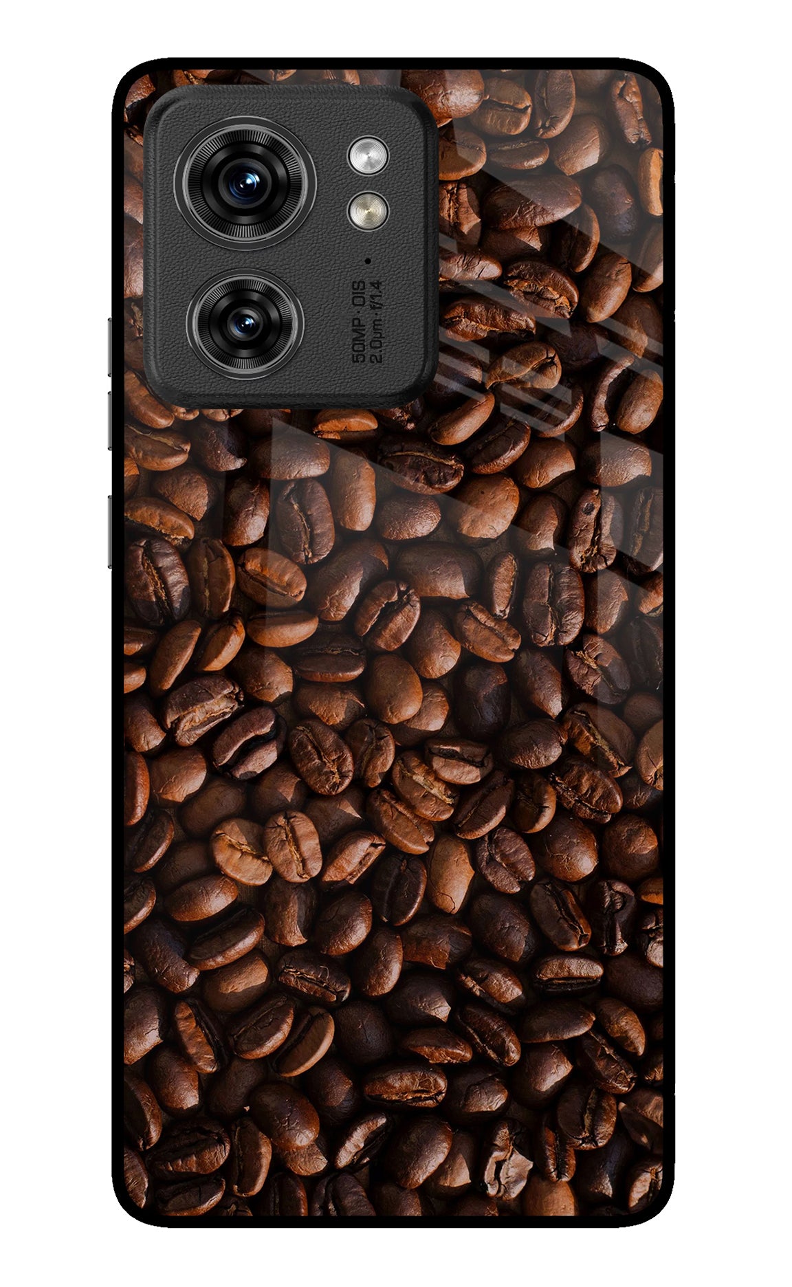 Coffee Beans Moto Edge 40 Glass Case