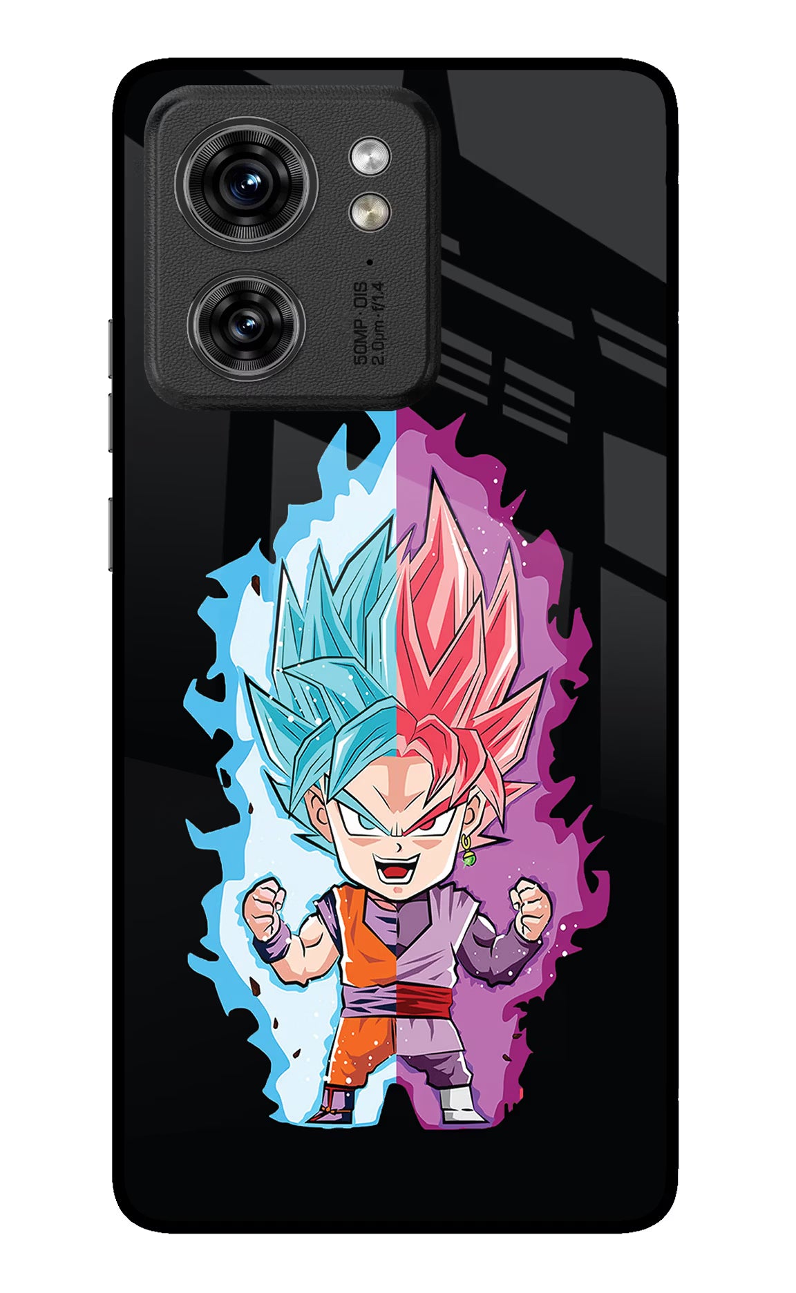Chota Goku Moto Edge 40 Glass Case Back Cover by Casekaro