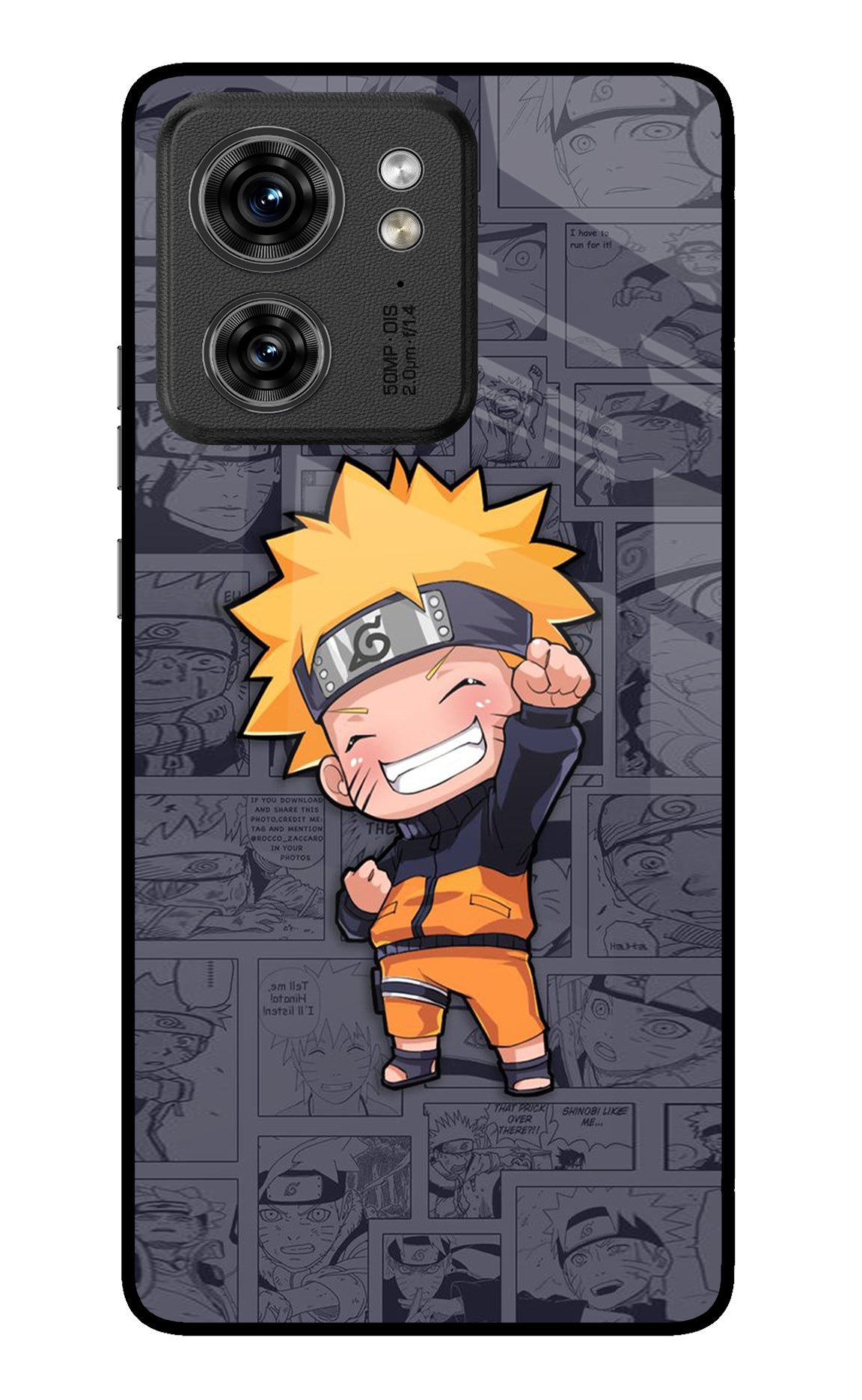 Chota Naruto Moto Edge 40 Glass Case