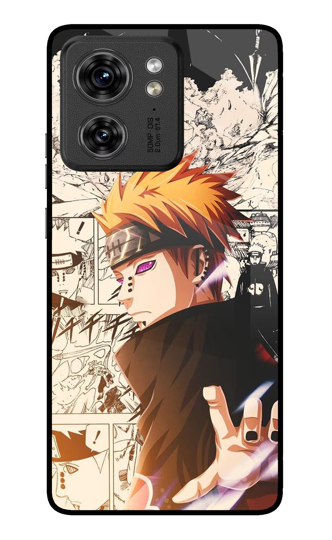 Pain Anime Moto Edge 40 Glass Case Back Cover by Casekaro