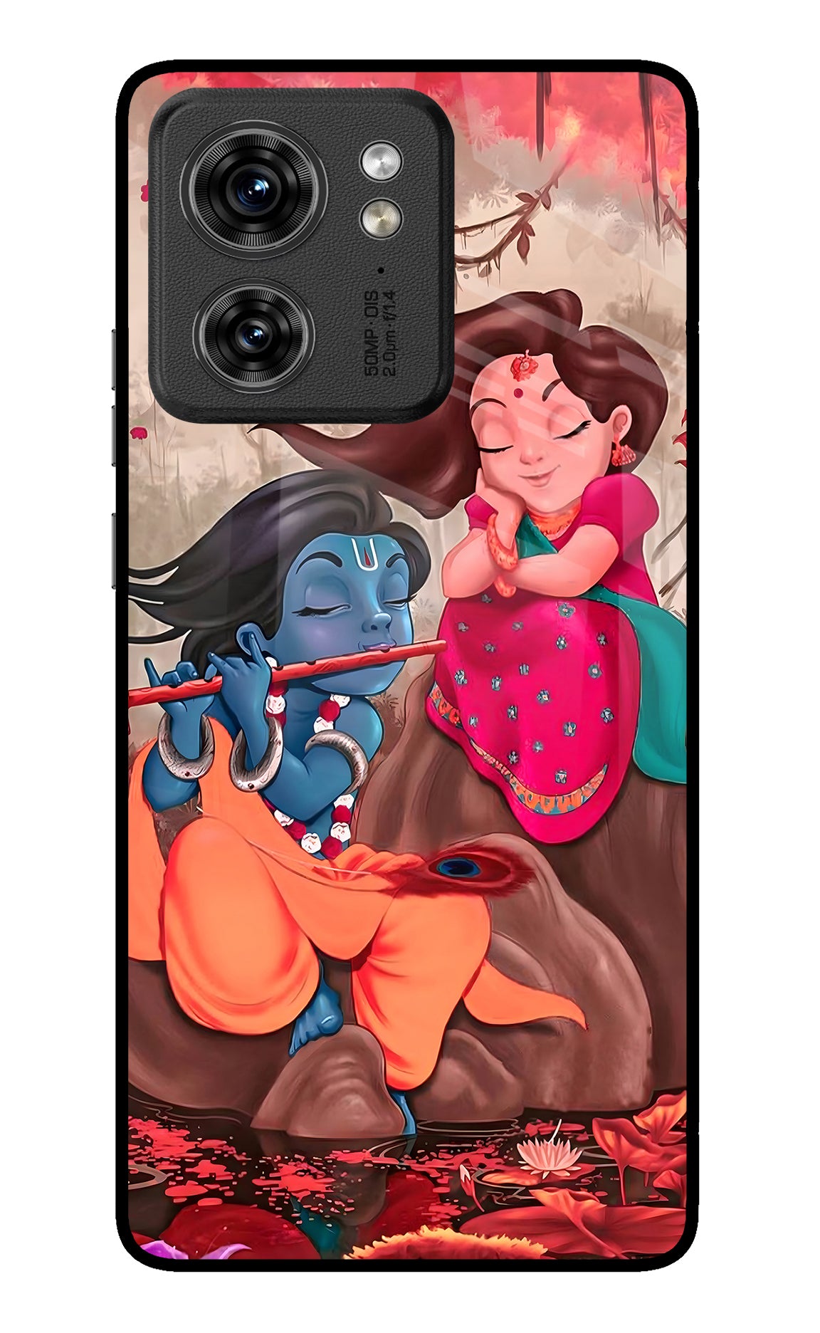 Radhe Krishna Moto Edge 40 Glass Case