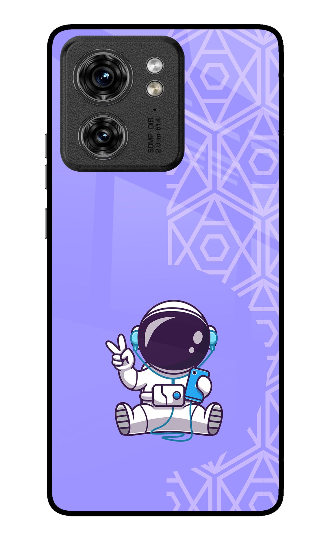 Cute Astronaut Chilling Moto Edge 40 Back Cover