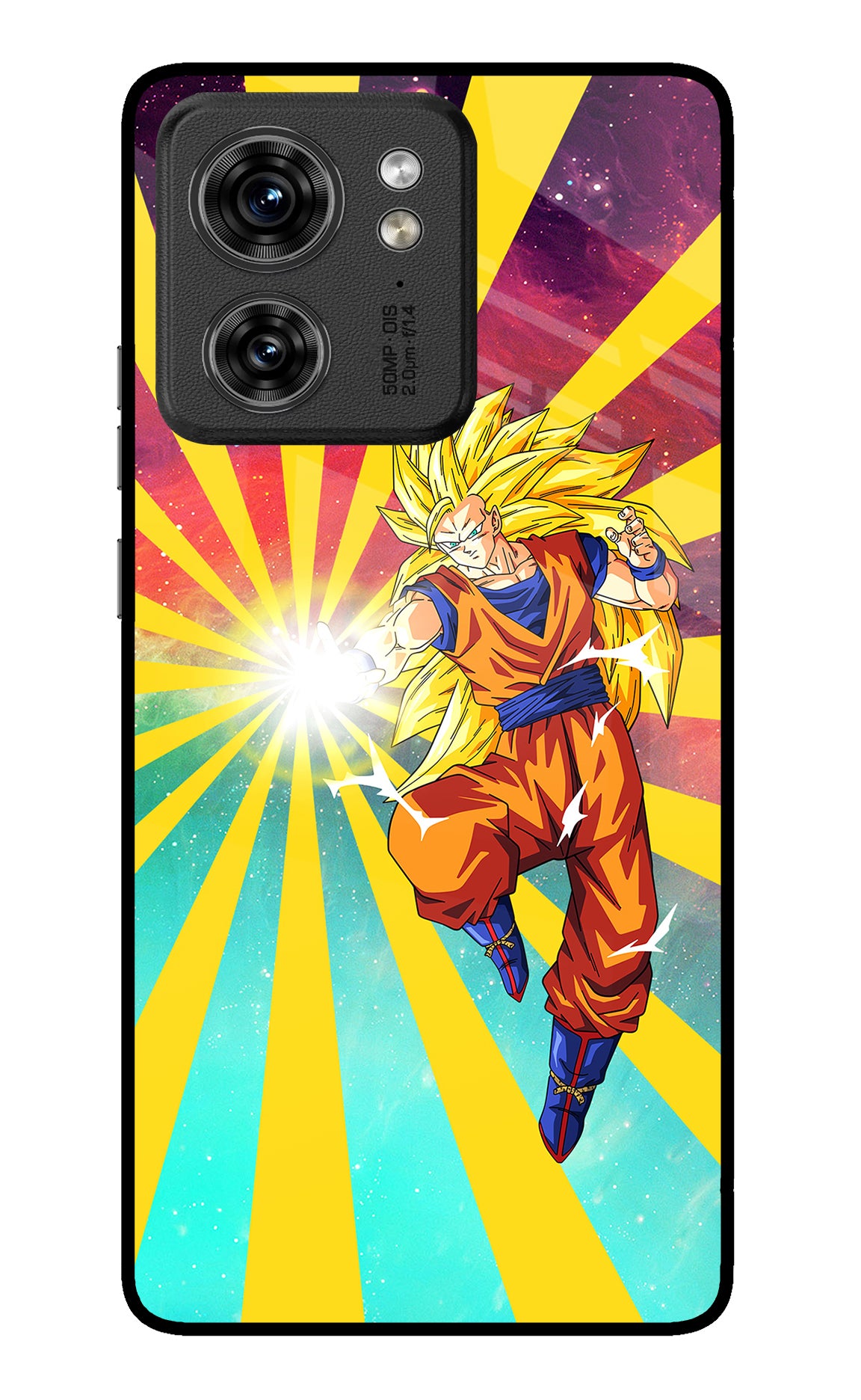 Goku Super Saiyan Moto Edge 40 Glass Case