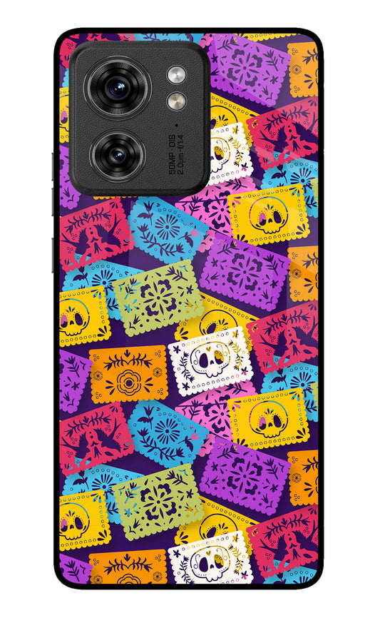 Mexican Pattern Moto Edge 40 Glass Case