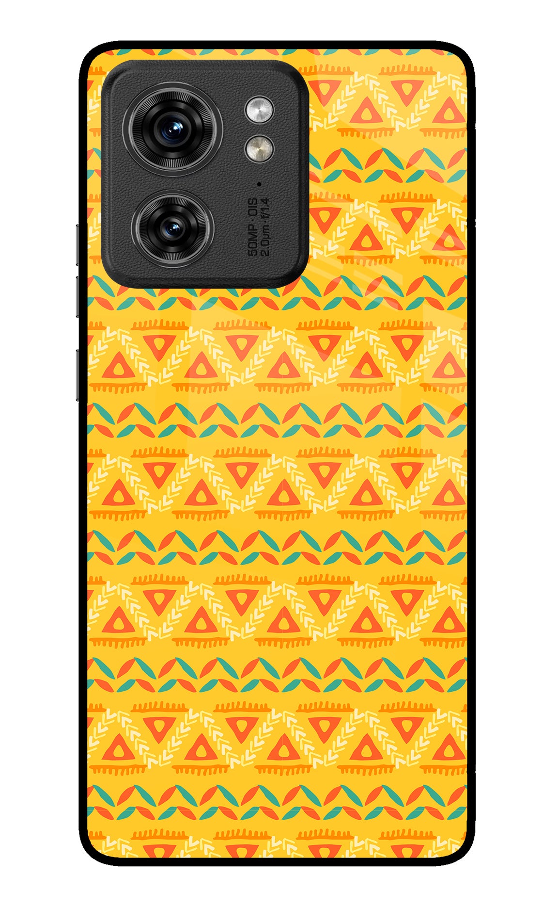 Tribal Pattern Moto Edge 40 Glass Case