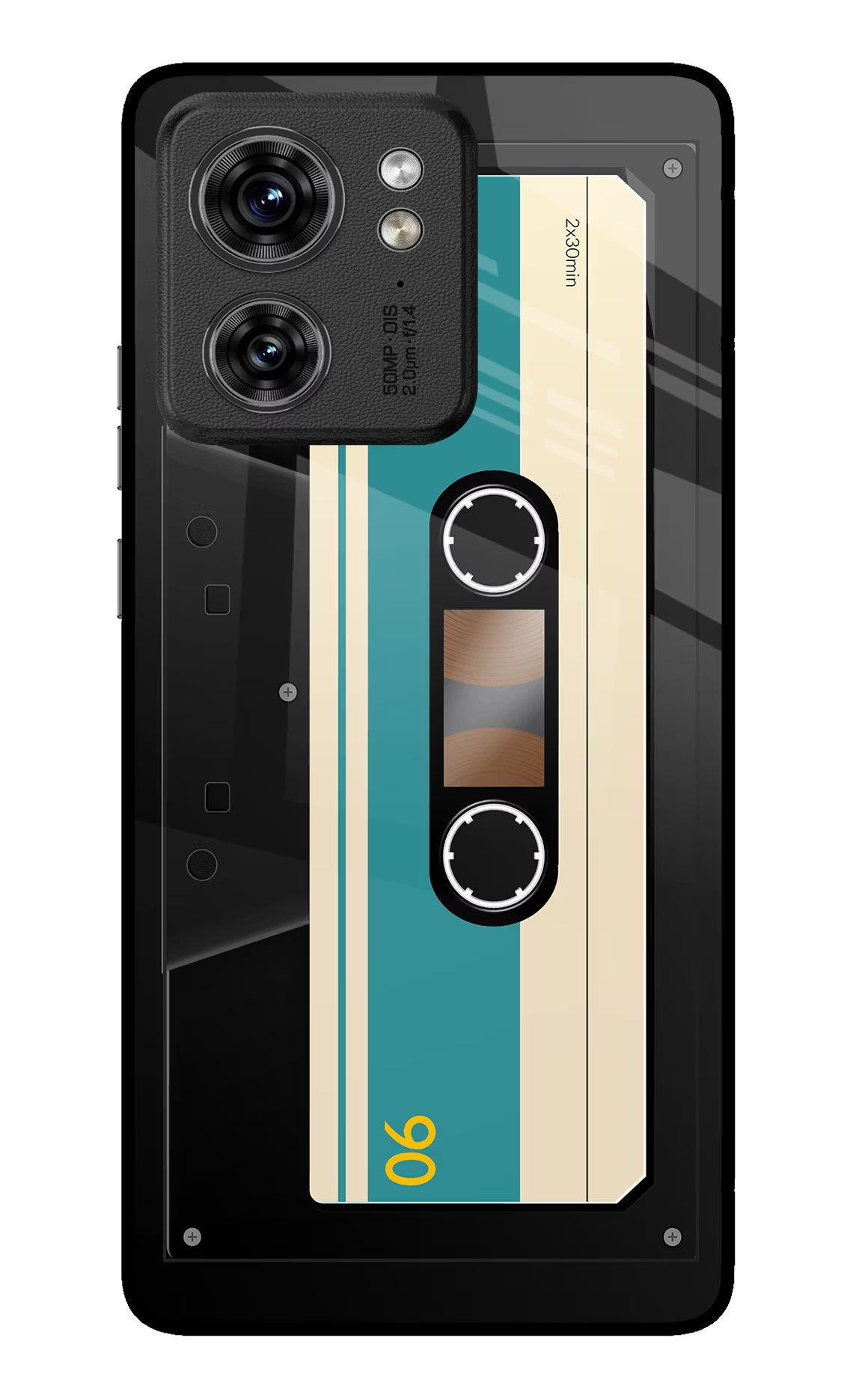 Cassette Moto Edge 40 Glass Case Back Cover by Casekaro