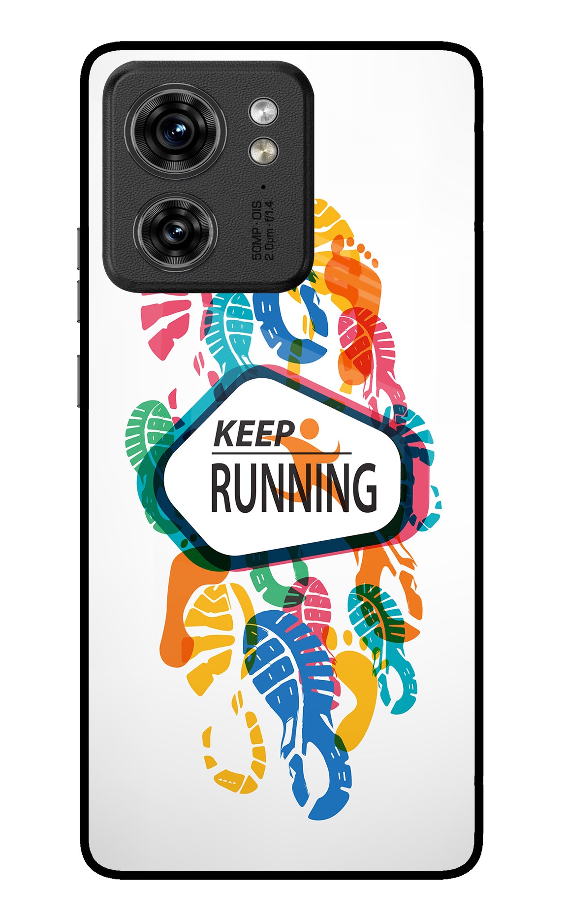 Keep Running Moto Edge 40 Glass Case