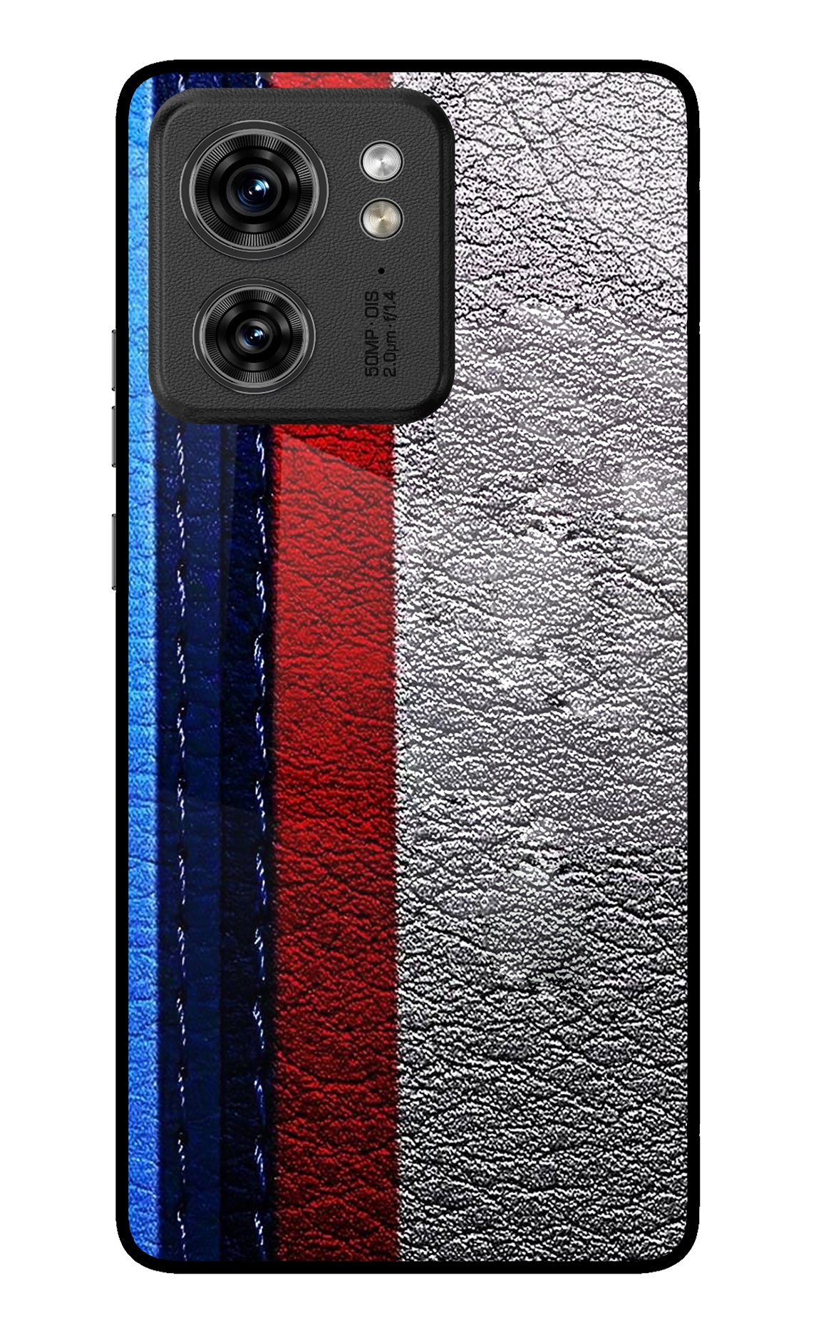 BMW Stripes Moto Edge 40 Back Cover