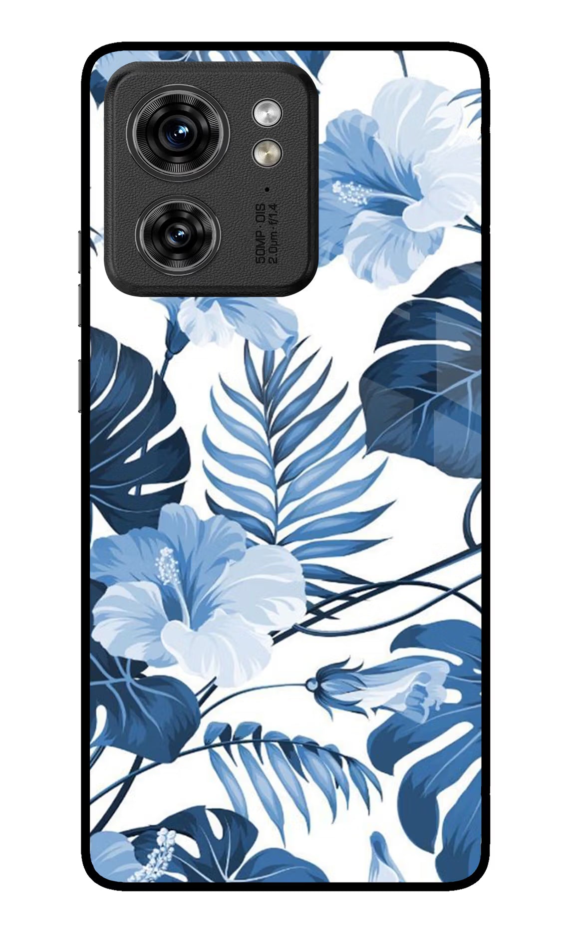 Fabric Art Moto Edge 40 Glass Case Back Cover by Casekaro