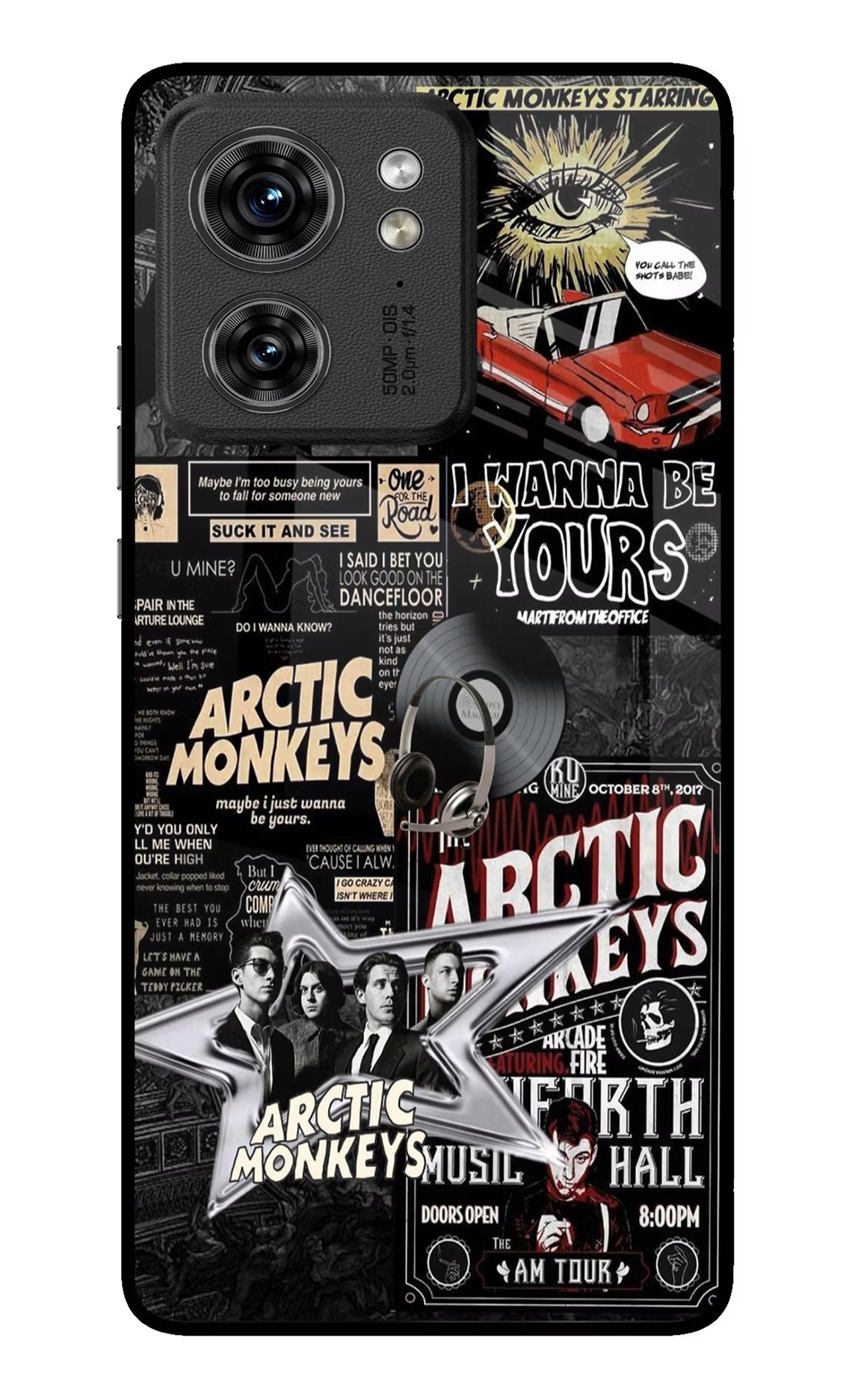 Arctic Monkeys Moto Edge 40 Glass Case Back Cover by Casekaro