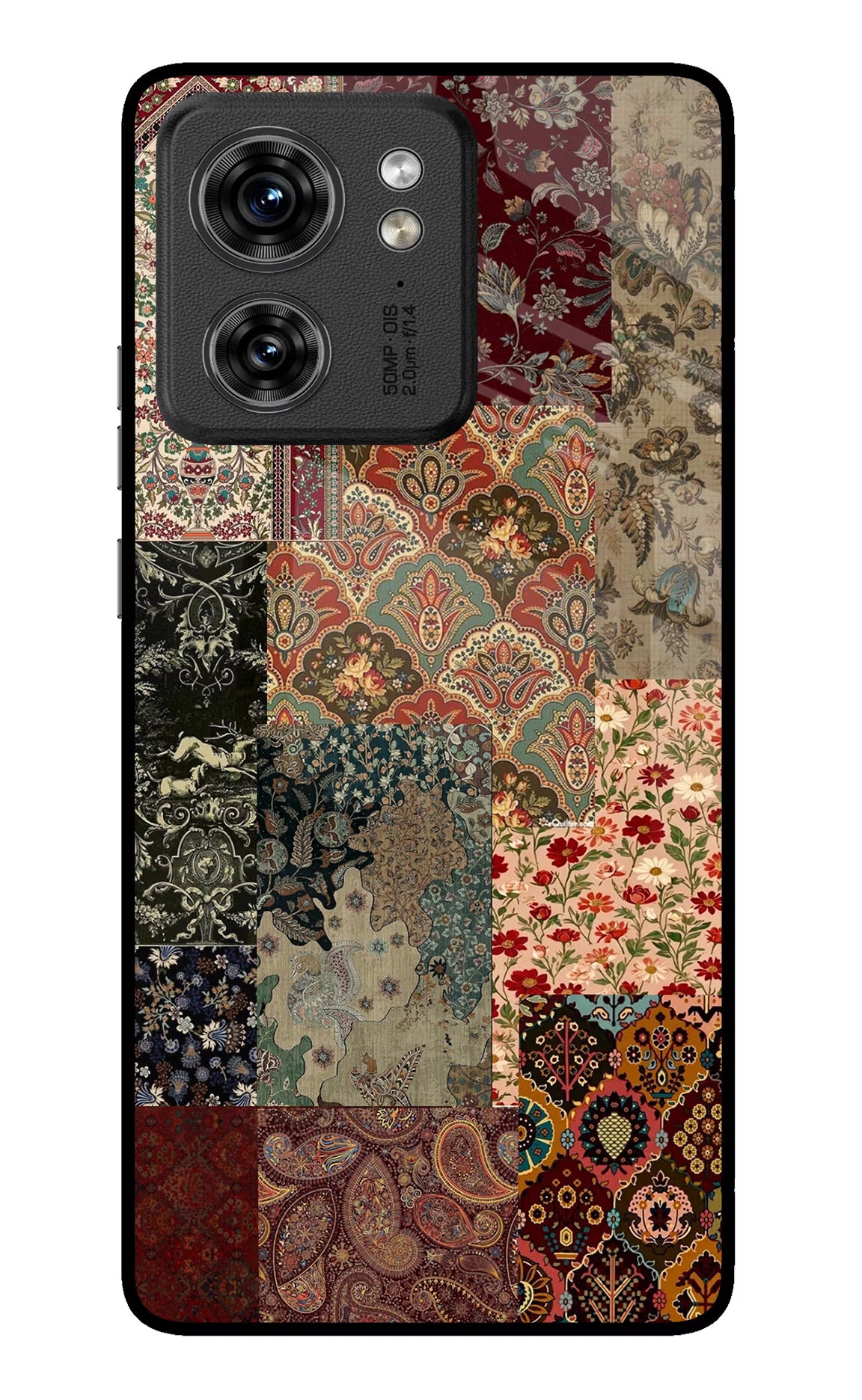 Desi Print Moto Edge 40 Glass Case