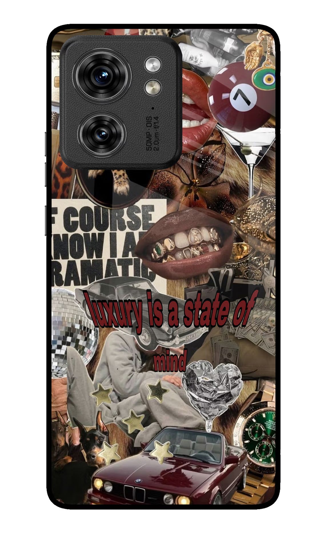 Luxury Moto Edge 40 Glass Case Back Cover by Casekaro
