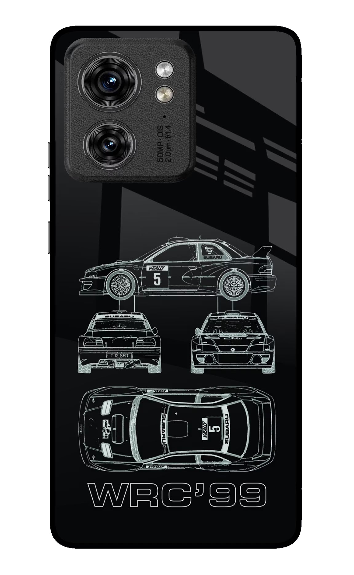 WRC'99 Moto Edge 40 Glass Case Back Cover by Casekaro