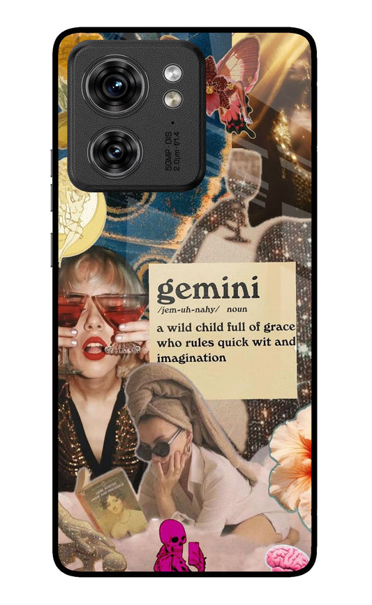 Gemini Zodiac Moto Edge 40 Glass Case