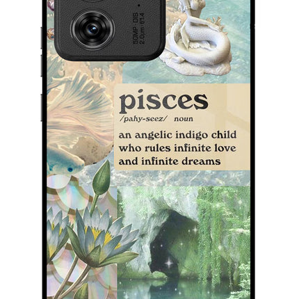 Pisces Zodiac Moto Edge 40 Glass Case