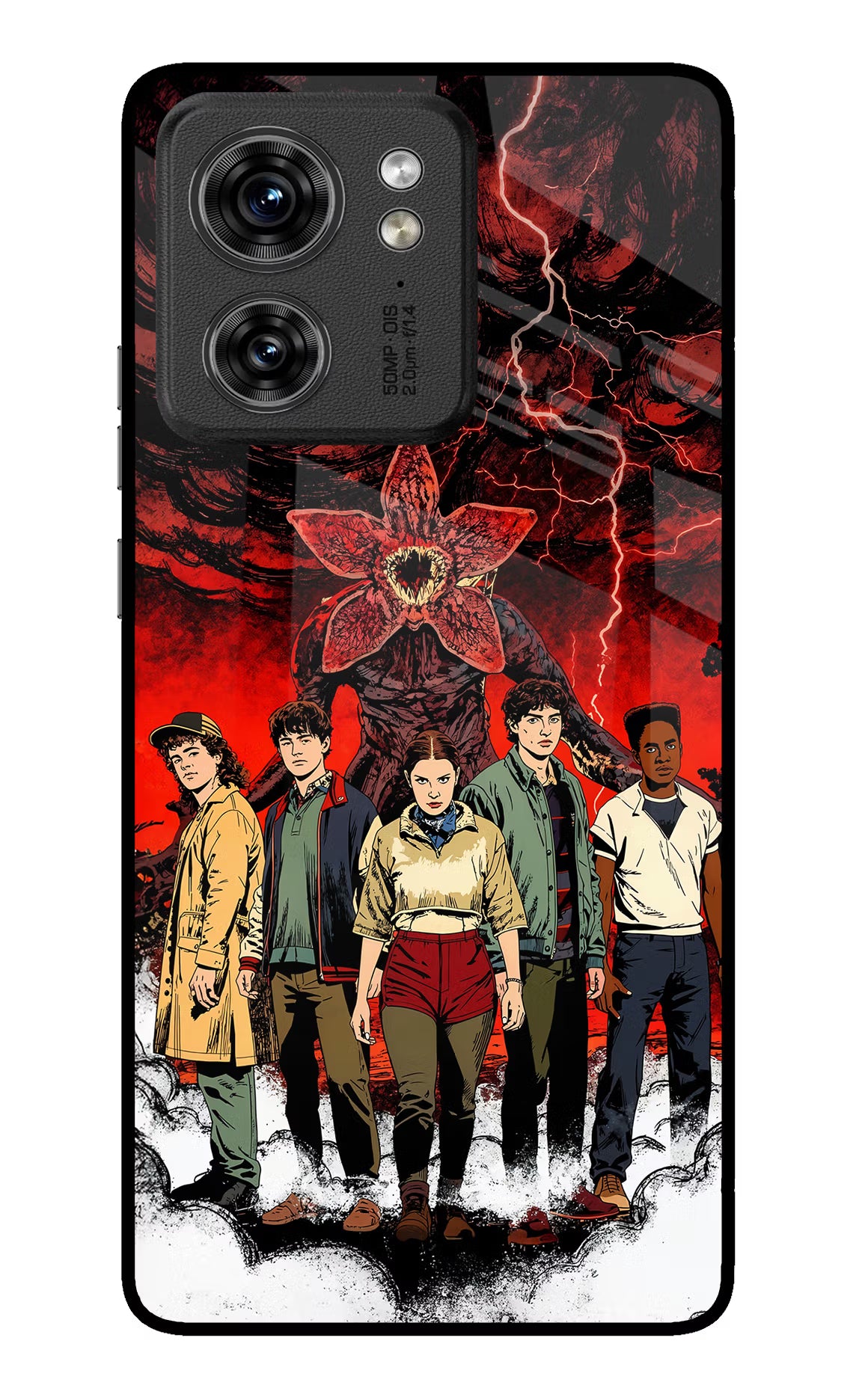 Ordinary Things Characters Moto Edge 40 Glass Case Back Cover by Casekaro