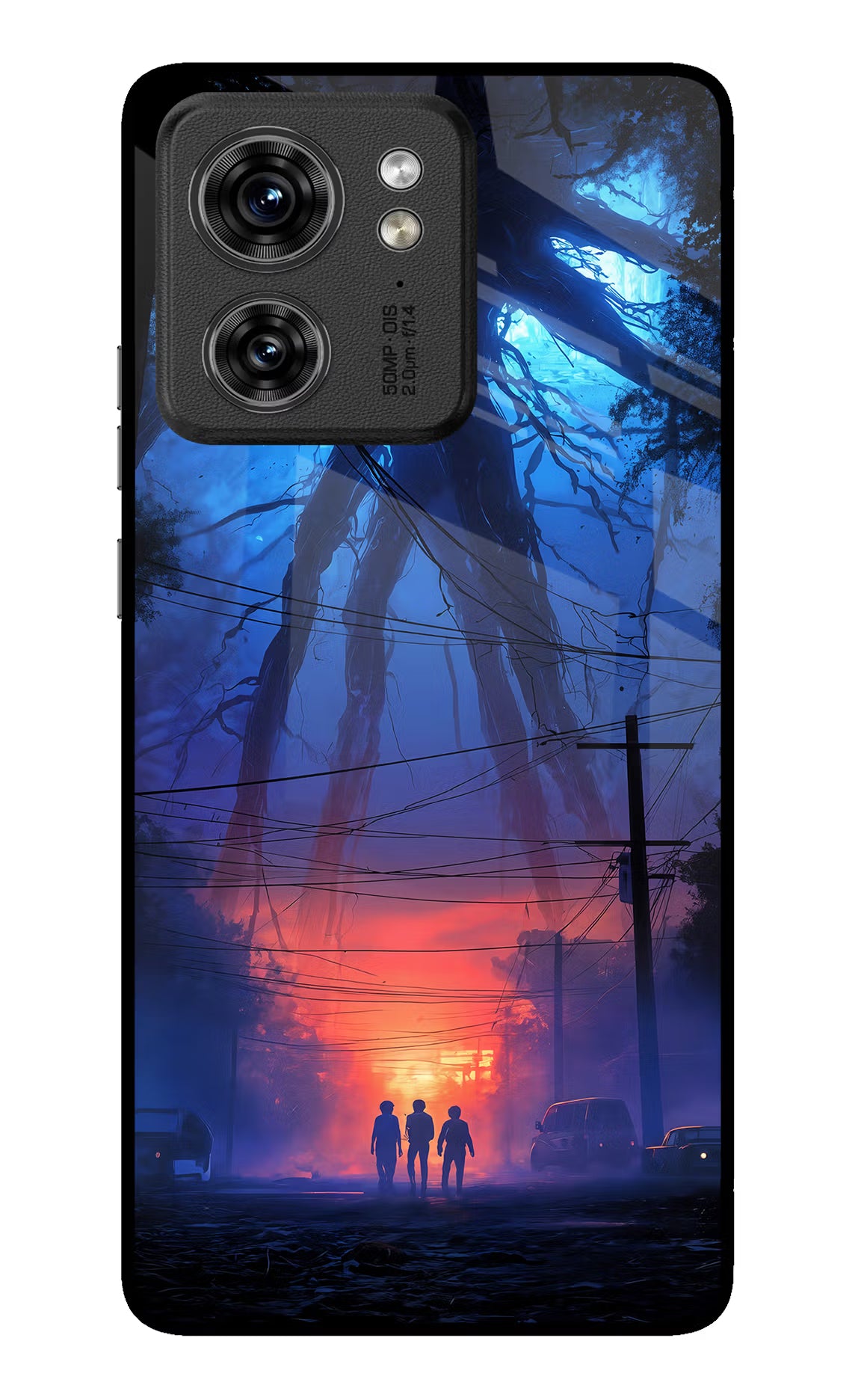 Ordinary Things Shadow Moto Edge 40 Glass Case Back Cover by Casekaro