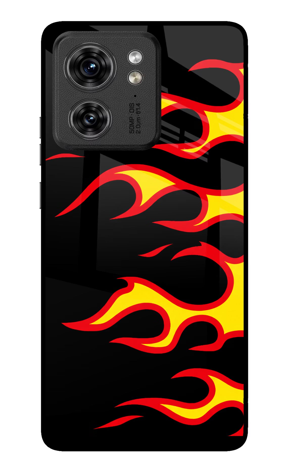 Side Sweep Flames Moto Edge 40 Glass Case