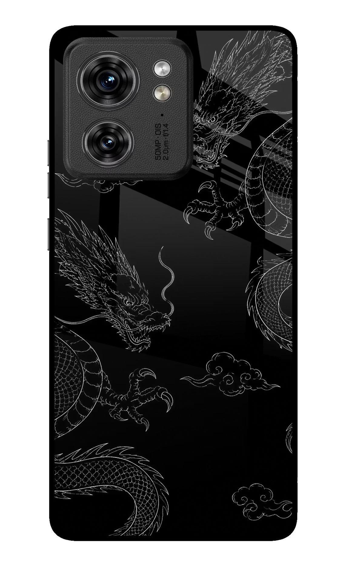 Twin Dragons Moto Edge 40 Glass Case
