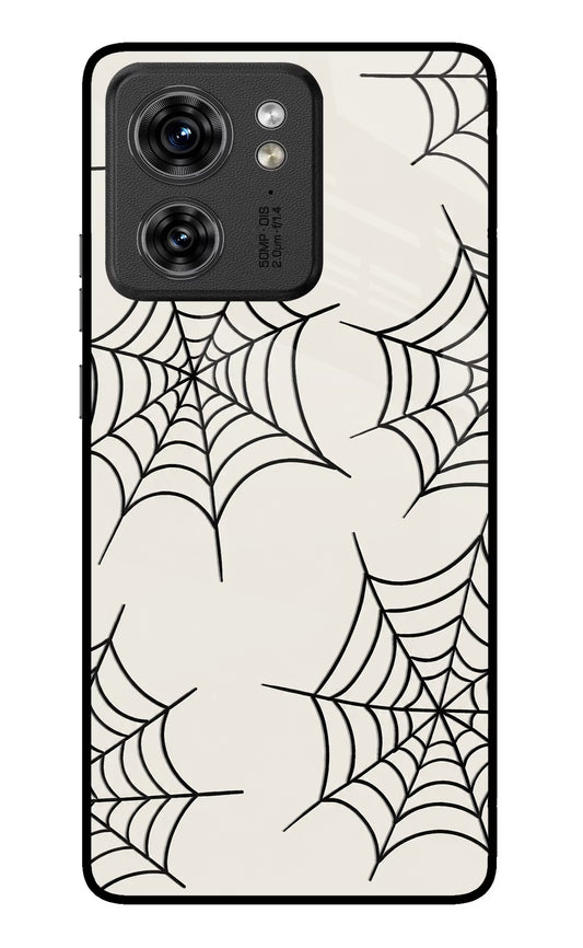 Spider Web Moto Edge 40 Glass Case