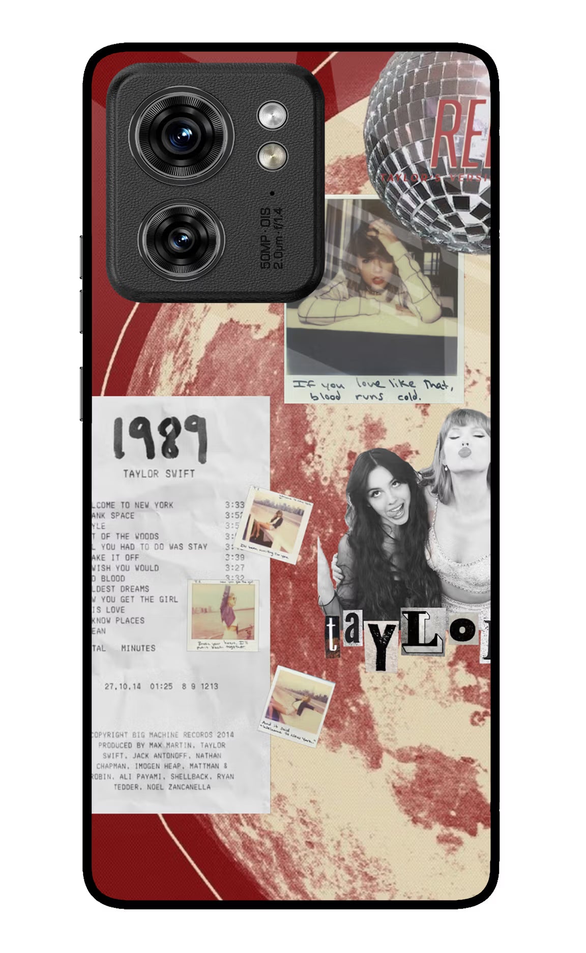Taylor Swift Moto Edge 40 Glass Case