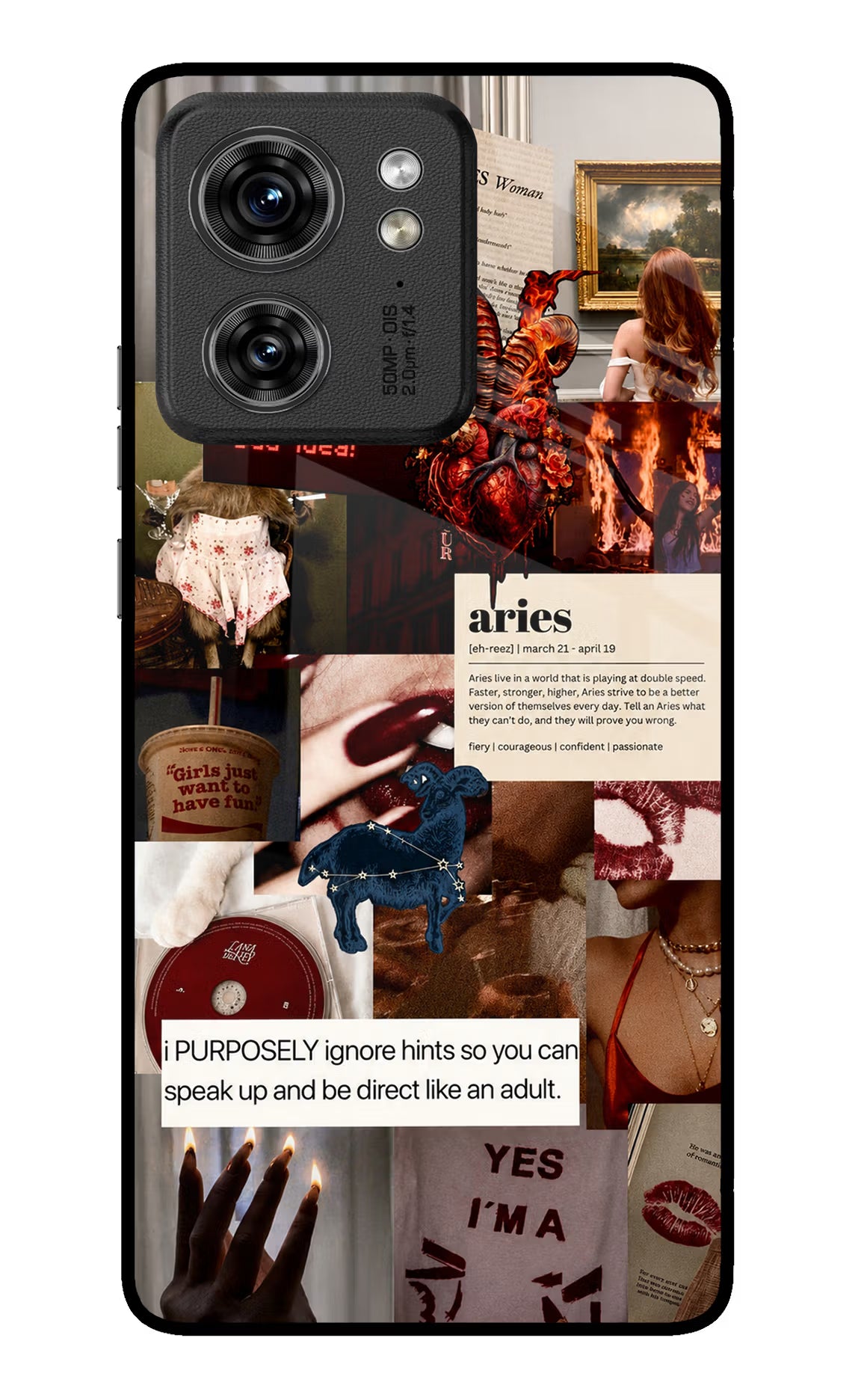 Zodiac Aries Moto Edge 40 Glass Case