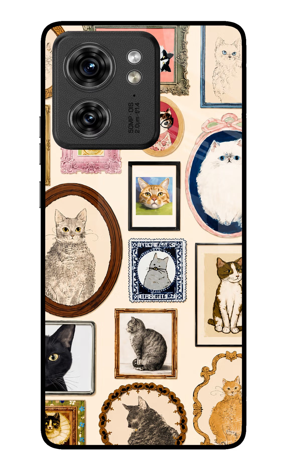 Mirror Cats Moto Edge 40 Glass Case