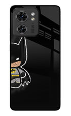 Bat Kitty Moto Edge 40 Glass Case Back Cover by Casekaro