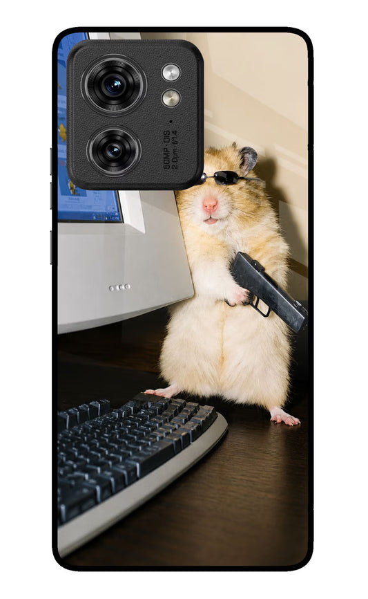 Hacker Hamster Moto Edge 40 Glass Case