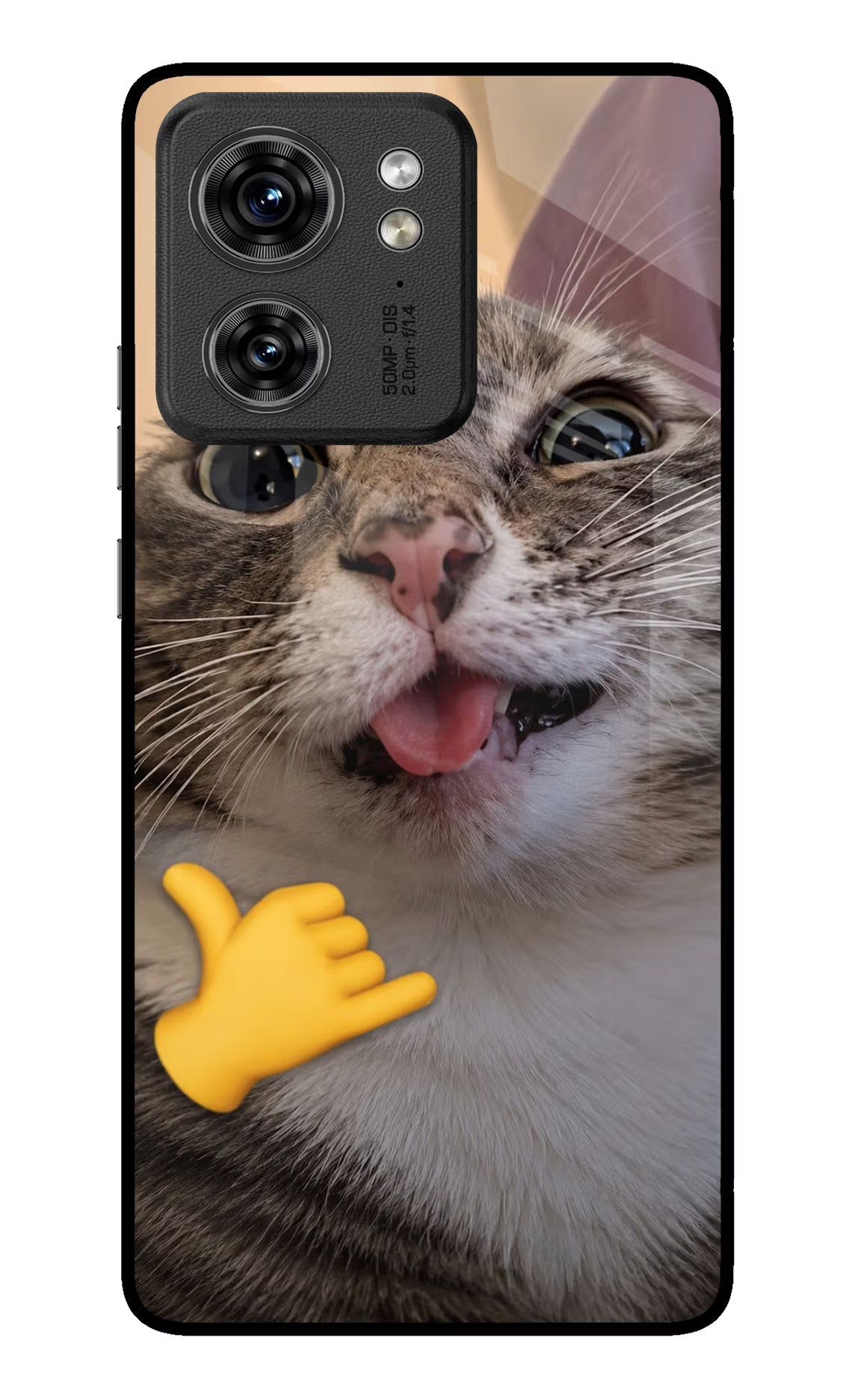 Silly Cat Call Moto Edge 40 Glass Case