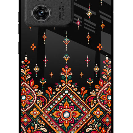 Noir Mehfil Moto Edge 40 Glass Case